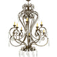 Meyda Lighting Josephine 48" 10-Light Pompeii Gold Chandelier With Amber Faux Candlelight