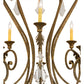 Meyda Lighting Josephine 48" 10-Light Pompeii Gold Chandelier With Amber Faux Candlelight
