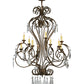 Meyda Lighting Josephine 48" 10-Light Pompeii Gold Chandelier With Ivory Faux Candlelight