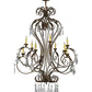 Meyda Lighting Josephine 48" 10-Light Pompeii Gold Chandelier With Ivory Faux Candlelight