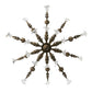 Meyda Lighting Josephine 48" 10-Light Pompeii Gold Chandelier With Ivory Faux Candlelight