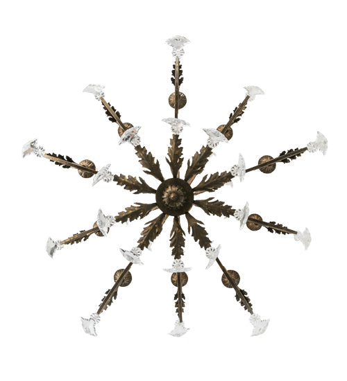 Meyda Lighting Josephine 48" 10-Light Pompeii Gold Chandelier With Ivory Faux Candlelight