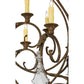 Meyda Lighting Josephine 48" 10-Light Pompeii Gold Chandelier With Ivory Faux Candlelight