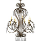 Meyda Lighting Josephine 48" 10-Light Pompeii Gold Chandelier With Ivory Faux Candlelight