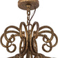 Meyda Lighting Josephine 49" 10-Light Spanish Gold Chandelier With Amber Faux Candlelight