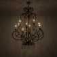 Meyda Lighting Josephine 49" 10-Light Spanish Gold Chandelier With Amber Faux Candlelight