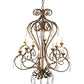 Meyda Lighting Josephine 49" 10-Light Spanish Gold Chandelier With Amber Faux Candlelight