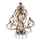 Meyda Lighting Josephine 49" 10-Light Spanish Gold Chandelier With Amber Faux Candlelight