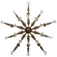 Meyda Lighting Josephine 49" 10-Light Spanish Gold Chandelier With Amber Faux Candlelight