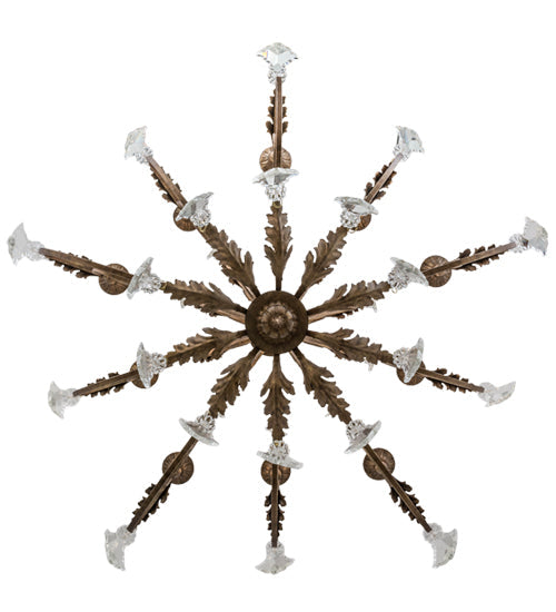 Meyda Lighting Josephine 49" 10-Light Spanish Gold Chandelier With Amber Faux Candlelight
