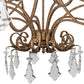 Meyda Lighting Josephine 49" 10-Light Spanish Gold Chandelier With Amber Faux Candlelight