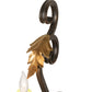 Meyda Lighting Josephine 5" Gilded Tobacco & Gold Wall Sconce With Amber Faux Candlelight