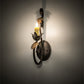 Meyda Lighting Josephine 5" Gilded Tobacco & Gold Wall Sconce With Amber Faux Candlelight