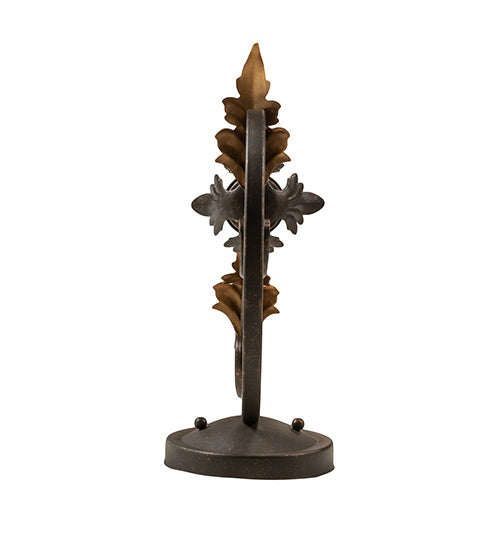 Meyda Lighting Josephine 5" Gilded Tobacco & Gold Wall Sconce With Amber Faux Candlelight