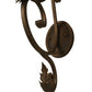 Meyda Lighting Josephine 5" Gilded Tobacco Wall Sconce With Amber Faux Candlelight