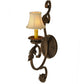 Meyda Lighting Josephine 5" Gilded Tobacco Wall Sconce With Beige Textrene Shade