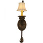 Meyda Lighting Josephine 5" Gilded Tobacco Wall Sconce With Beige Textrene Shade