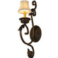 Meyda Lighting Josephine 5" Gilded Tobacco Wall Sconce With Beige Textrene Shade