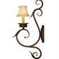 Meyda Lighting Josephine 5" Gilded Tobacco Wall Sconce With Beige Textrene Shade