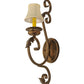 Meyda Lighting Josephine 5" Gilded Tobacco Wall Sconce With Cream Textrene Shade