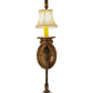 Meyda Lighting Josephine 5" Gilded Tobacco Wall Sconce With Cream Textrene Shade