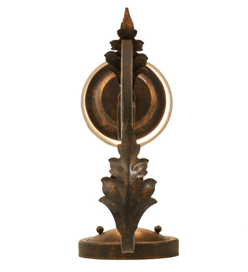 Meyda Lighting Josephine 5" Gilded Tobacco Wall Sconce With Cream Textrene Shade