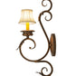 Meyda Lighting Josephine 5" Gilded Tobacco Wall Sconce With Cream Textrene Shade
