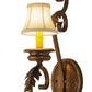 Meyda Lighting Josephine 5" Gilded Tobacco Wall Sconce With Cream Textrene Shade