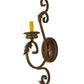 Meyda Lighting Josephine 5" Gilded Tobacco Wall Sconce With Cream Textrene Shade