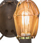 Meyda Lighting Juala Pin 12" 2-Light Copper Rust Wall Sconce With Copper Shade