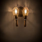 Meyda Lighting Juala Pin 12" 2-Light Copper Rust Wall Sconce With Copper Shade
