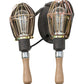 Meyda Lighting Juala Pin 12" 2-Light Copper Rust Wall Sconce With Copper Shade