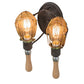 Meyda Lighting Juala Pin 12" 2-Light Copper Rust Wall Sconce With Copper Shade