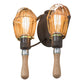 Meyda Lighting Juala Pin 12" 2-Light Copper Rust Wall Sconce With Copper Shade