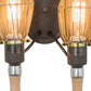 Meyda Lighting Juala Pin 12" 2-Light Copper Rust Wall Sconce With Copper Shade