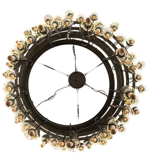 Meyda Lighting Juala Pin 65" 63-Light Copper Rust Chandelier