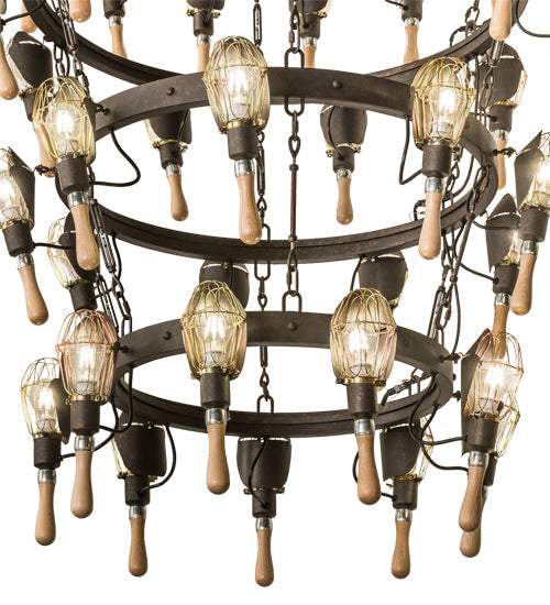 Meyda Lighting Juala Pin 65" 63-Light Copper Rust Chandelier