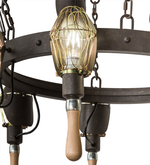 Meyda Lighting Juala Pin 65" 63-Light Copper Rust Chandelier