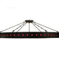 Meyda Lighting Jules 72" 16-Light Oil Rubbed Bronze Semi-flush Mount Ceiling Light With Ruby Red & Statuario Idalight Shade Glass