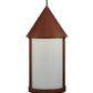 Meyda Lighting Julian 9" Red Rust Pendant Light With White Acrylic Shade