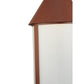 Meyda Lighting Julian 9" Red Rust Pendant Light With White Acrylic Shade