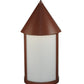 Meyda Lighting Julian 9" Red Rust Pendant Light With White Acrylic Shade