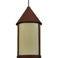 Meyda Lighting Julian 9" Rust Pendant Light With Beige Provistone Idalight Shade Glass