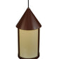 Meyda Lighting Julian 9" Rust Pendant Light With Beige Provistone Idalight Shade Glass