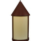 Meyda Lighting Julian 9" Rust Pendant Light With Beige Provistone Idalight Shade Glass