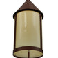 Meyda Lighting Julian 9" Rust Pendant Light With Beige Provistone Idalight Shade Glass