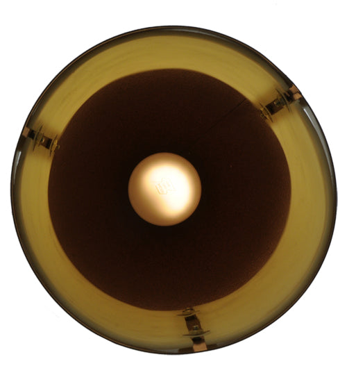 Meyda Lighting Julian 9" Rust Pendant Light With Beige Provistone Idalight Shade Glass