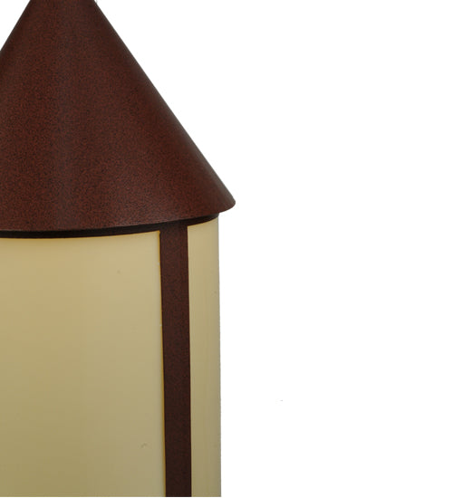 Meyda Lighting Julian 9" Rust Pendant Light With Beige Provistone Idalight Shade Glass