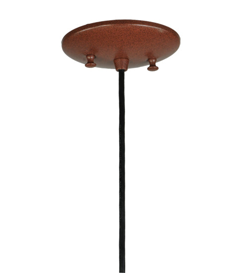 Meyda Lighting Julian 9" Rust Pendant Light With Beige Provistone Idalight Shade Glass