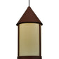 Meyda Lighting Julian 9" Rust Pendant Light With Beige Provistone Idalight Shade Glass